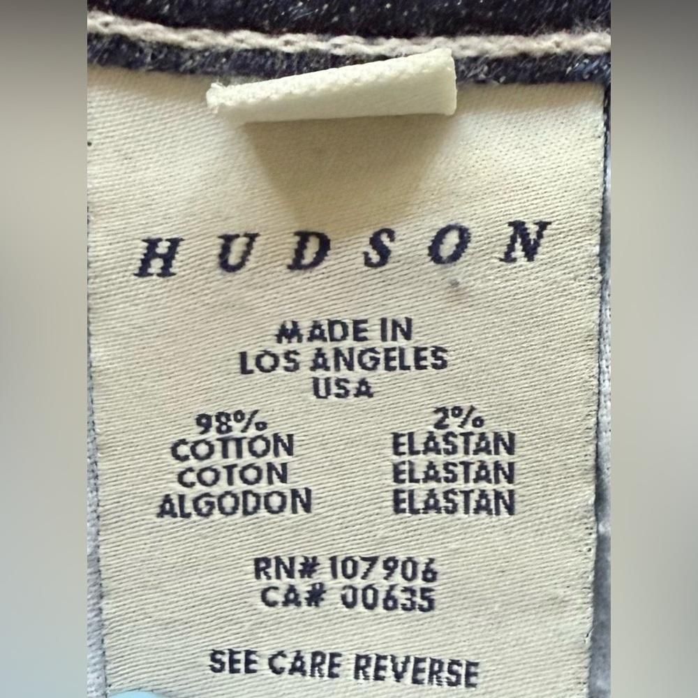 Hudson Bootcut Low Rise Jeans With Double Button Closure And Flap Back Pockets - Picture 13 of 15